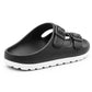 Mens Slide Sandals Lightweight EVA Backless Slip On Adjustable Buckle Straps Pool Sliders Beach Flip Flops Mule Sandals