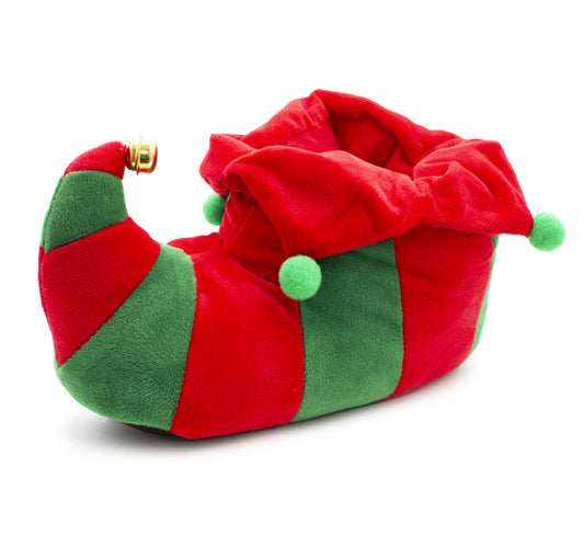 Womens Elf Slippers Novelty Christmas Jingle Bells Ladies Plush Slip On Fancy Dress Festive Costume House Shoes