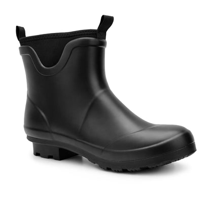 Womens Waterproof Neoprene Wellies Ankle Boots Wellingtons Ladies Slip On Short Chelsea Rain Boots Festival Gardening Boots