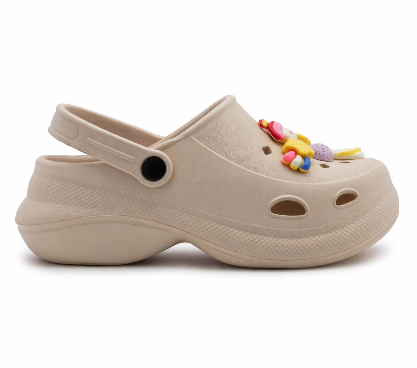 Girls Lightweight Clogs Kids Platform Sole Adjustable Strap Chunky EVA Beach Sandals Water Shoes Leisure Pool Slides