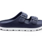 Mens Slide Sandals Lightweight EVA Backless Slip On Adjustable Buckle Straps Pool Sliders Beach Flip Flops Mule Sandals