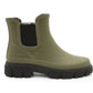 Womens Waterproof Wellies Platform Ankle Boots Chunky Sole Wellingtons Ladies Slip On Short Fashion Wellie Chelsea Rain Boots