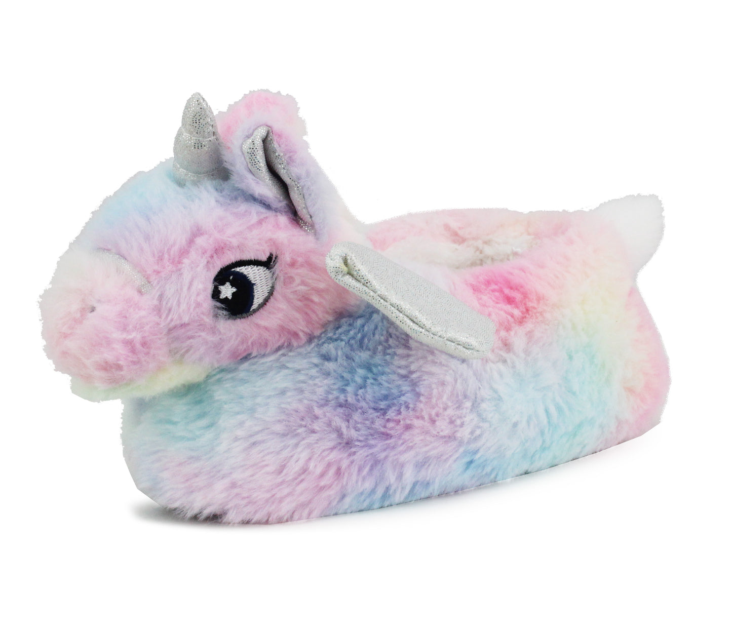 Girls Unicorn Novelty Plush Fluffy Faux Fur Slippers Kids - Youth sizes