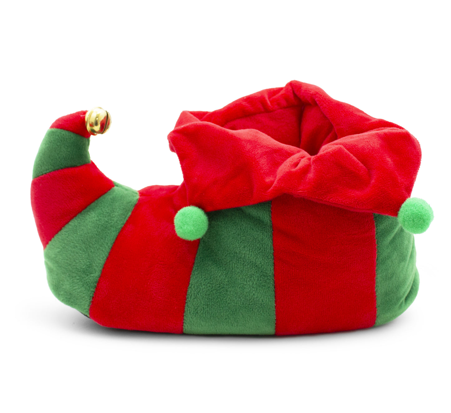Mens Elf Christmas Slippers Jingle Bells Plush Novelty Slippers Slip On Fancy Dress Fun Festive Costume House Shoes