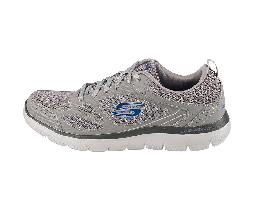 Skechers Mens Summits 52812 South Rim Trainers Lightweight Memory Foam Sneakers Grey Mesh