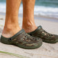 Mens Clogs Lightweight EVA Garden Breathable Slip On Beach Hospital Nurse Kitchen Water Shoes Mules House Shoes Sandals Green Camo