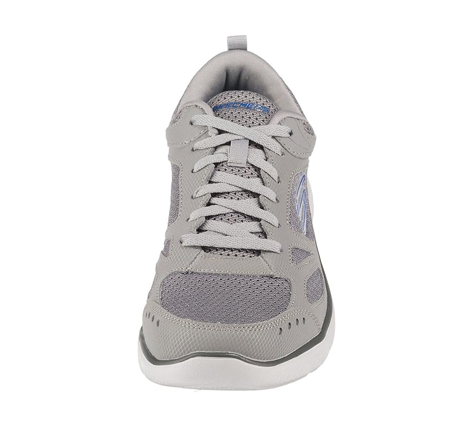 Skechers Mens Summits 52812 South Rim Trainers Lightweight Memory Foam Sneakers Grey Mesh