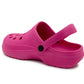 Womens Garden Clogs Adjustable Strap Lightweight Breathable Slip On Sandals Ladies Summer EVA Slipper Mule Pool Slides Shower Sandal Fuchsia