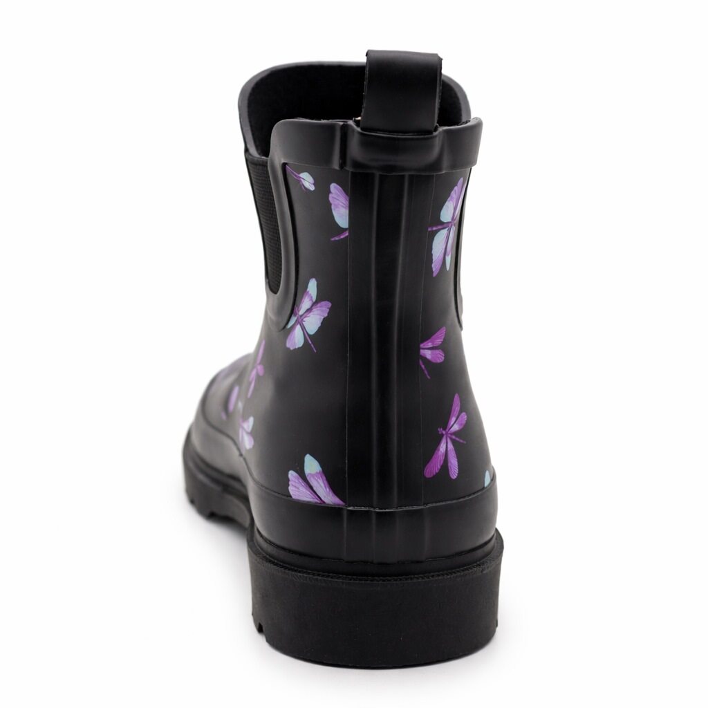 Womens Waterproof Ankle Boots Wellingtons Ladies Slip On Short Chelsea Rain Boots Festival Gardening Wellie Boots