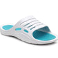 Womens Sliders Lightweight Slip On Pool Slides Ladies Bathroom Shower Spa EVA Slippers Backless Beach Flip Flops Leisure Mule Sandals