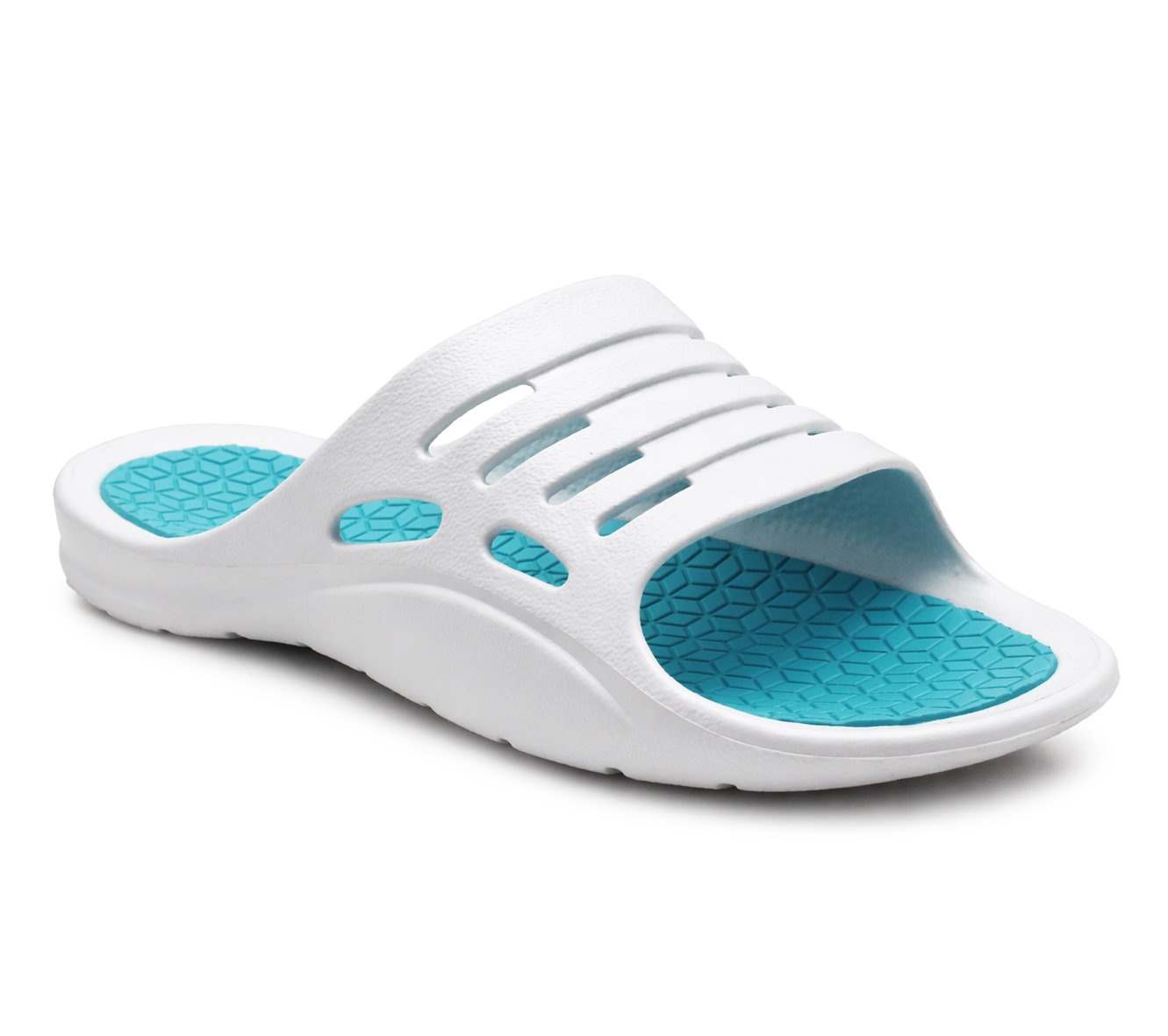 Womens Sliders Lightweight Slip On Pool Slides Ladies Bathroom Shower Spa EVA Slippers Backless Beach Flip Flops Leisure Mule Sandals