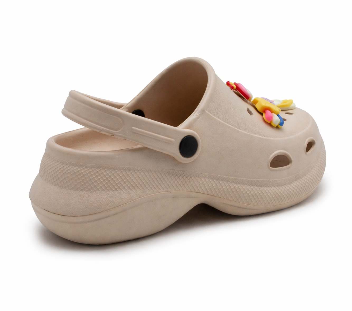 Girls Lightweight Clogs Kids Platform Sole Adjustable Strap Chunky EVA Beach Sandals Water Shoes Leisure Pool Slides