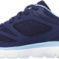 Skechers Women's Lace Up Low-Top Sneakers Skech-Flex Memory Foam Insole Navy Blue