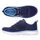 Skechers Women's Lace Up Low-Top Sneakers Skech-Flex Memory Foam Insole Navy Blue