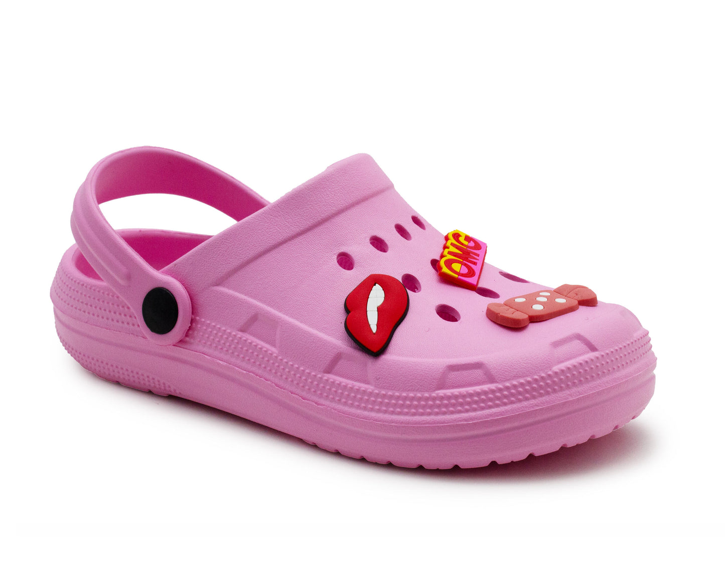 Girls Lightweight Clogs Kids Adjustable Garden EVA Glitter Charm Slippers Slip On Beach Sandals Water Shoes Leisure Pool Slides