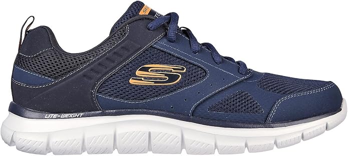 Skechers Men's Track-Syntac Trainers 232398 Memory Foam Lightweight Navy Sneakers