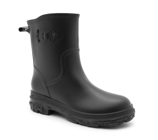 Womens Short Wellies Ladies Mid Calf Waterproof Wellington Boots Garden Walking Outdoor Mud Snow Rain Boots