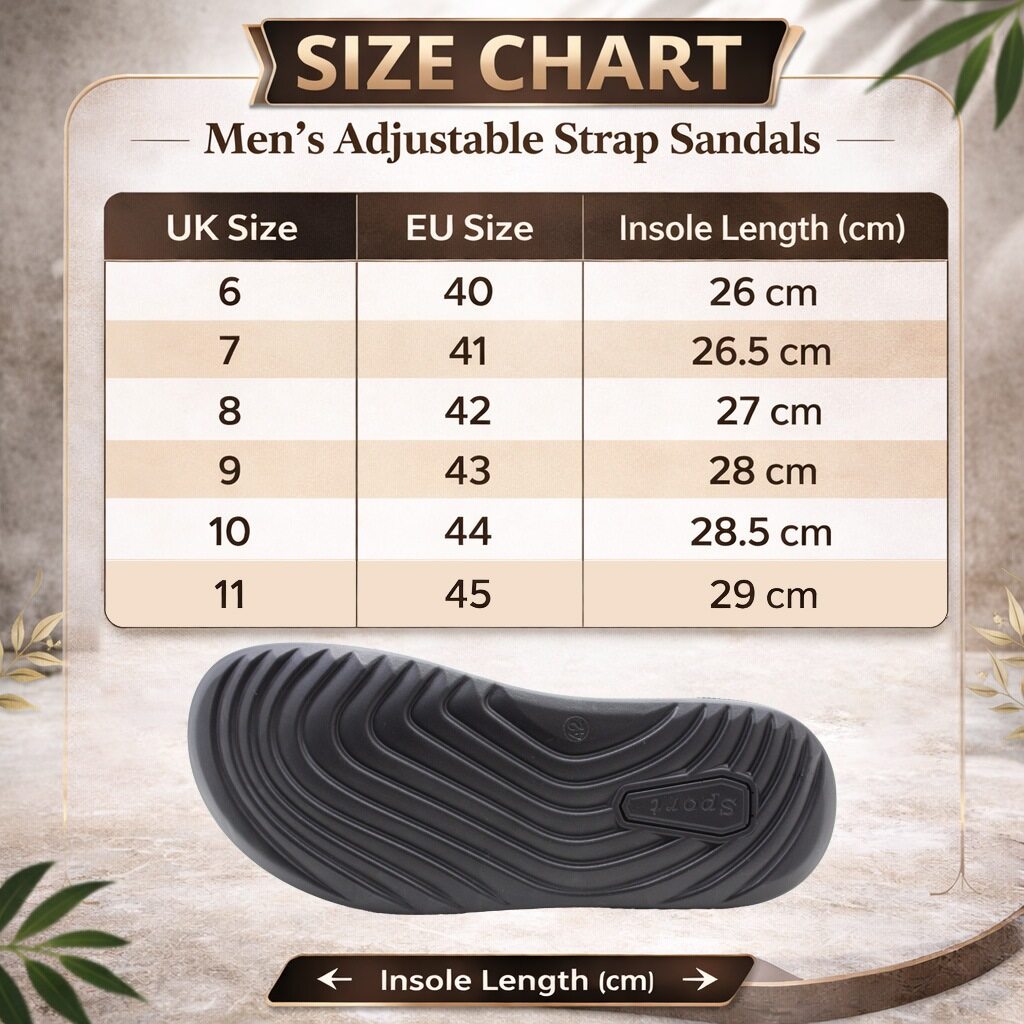 Mens Double Strap Sandals Backless Slip-On Comfort Slides Casual Flat Touch Fasten Summer Walking Footwear Sandal