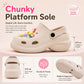 Girls Lightweight Clogs Kids Platform Sole Adjustable Strap Chunky EVA Beach Sandals Water Shoes Leisure Pool Slides