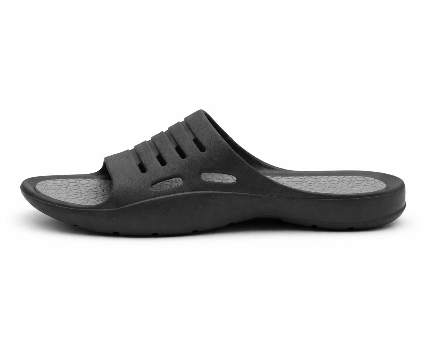 Mens Sliders Lightweight Slip On Pool Slides Bathroom Shower EVA Slippers Backless Beach Flip Flops Sports Leisure Mule Sandals