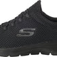 Skechers 12985 Summits Womens Memory Foam Lightweight Trainers Ladies Sneakers Black Mesh