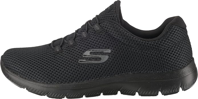 Skechers 12985 Summits Womens Memory Foam Lightweight Trainers Ladies Sneakers Black Mesh