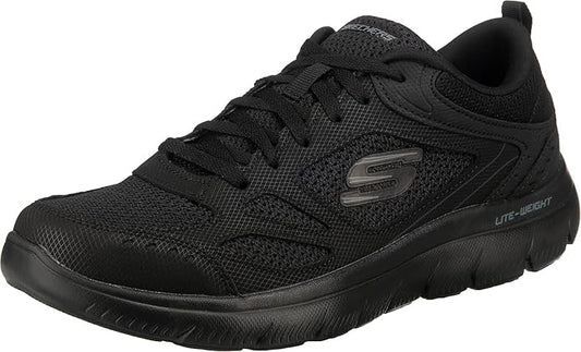 Skechers Mens Summits 52812 South Rim Trainers Lightweight Memory Foam Sneakers Black Mesh