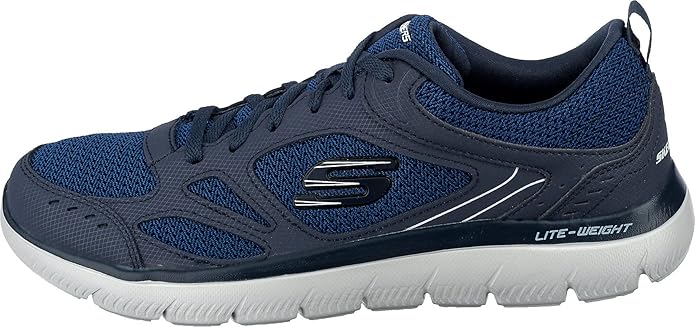 Skechers Mens Summits 52812 South Rim Trainers Lightweight Memory Foam Sneakers Navy Mesh