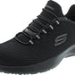 Skechers Mens Dynamight 58360 Trainers Lightweight Memory Foam Sneakers Black/Black Mesh