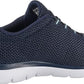 Skechers 12985 Summits Womens Memory Foam Lightweight Trainers Ladies Sneakers Navy Mesh White Trim