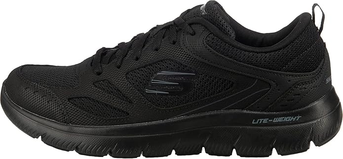 Skechers Mens Summits 52812 South Rim Trainers Lightweight Memory Foam Sneakers Black Mesh