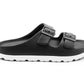Mens Slide Sandals Lightweight EVA Backless Slip On Adjustable Buckle Straps Pool Sliders Beach Flip Flops Mule Sandals