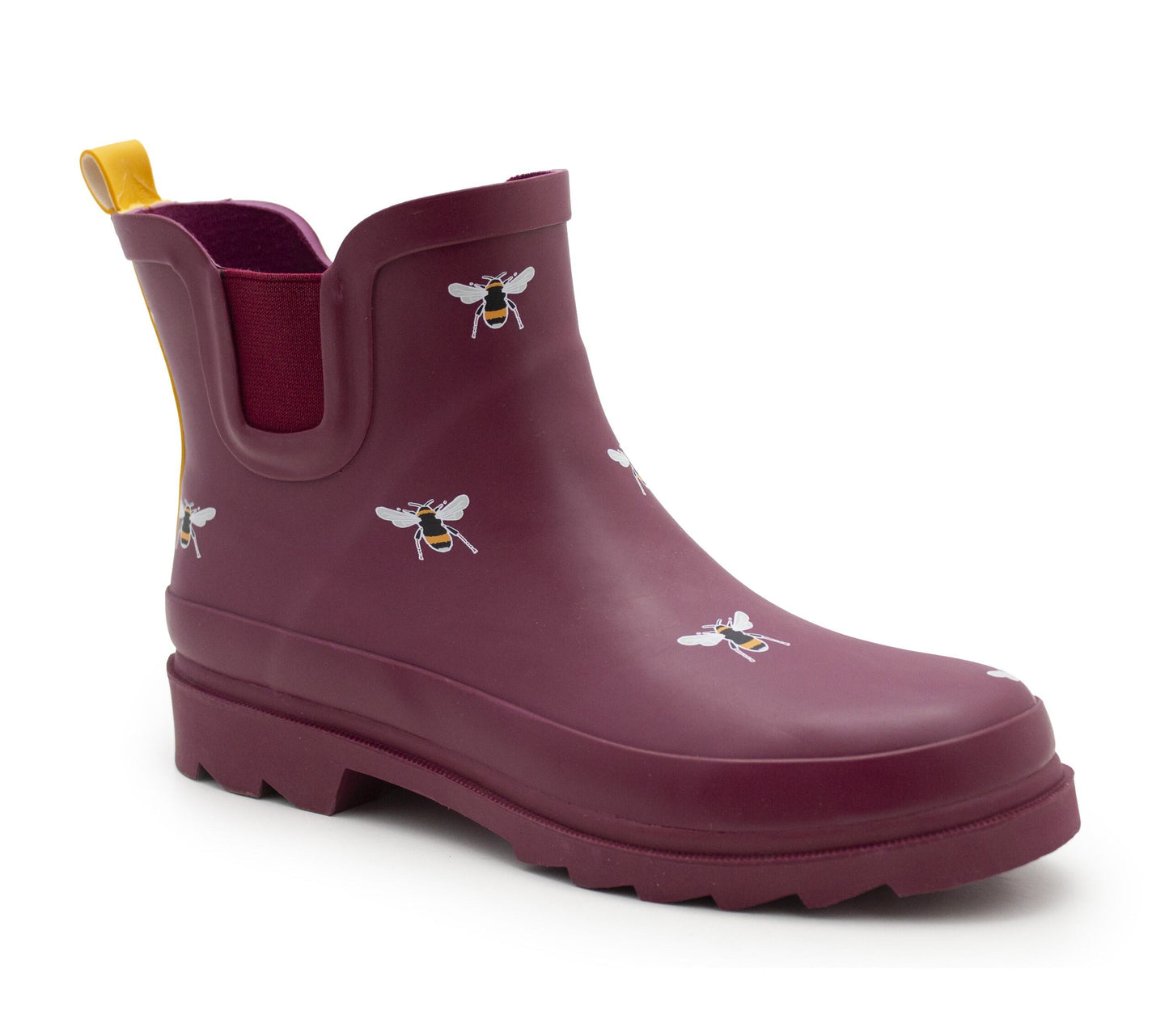 Womens Honey BEE Waterproof Ankle Boots Wellingtons Ladies Slip On Short Chelsea Rain Boots Festival Gardening Wellie Boots (Copy)