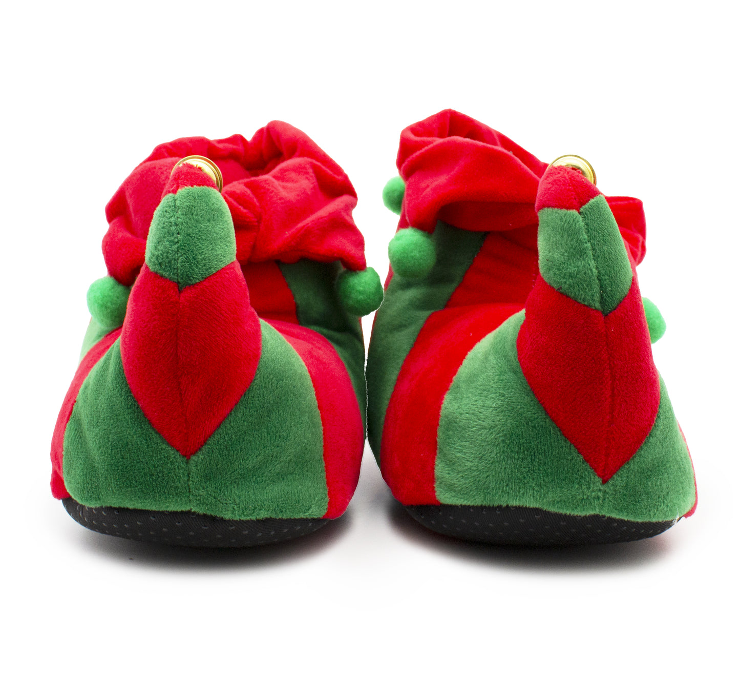 Mens Elf Christmas Slippers Jingle Bells Plush Novelty Slippers Slip On Fancy Dress Fun Festive Costume House Shoes