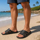 Mens Sliders Lightweight Slip On Pool Slides Bathroom Shower EVA Slippers Backless Beach Flip Flops Sports Leisure Mule Sandals