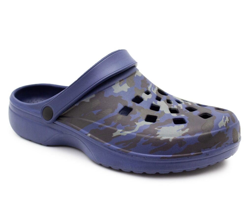 Mens Clogs Lightweight EVA Garden Breathable Slip On Beach Hospital Nurse Kitchen Water Shoes Mules House Shoes Sandals Navy Camo