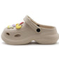 Girls Lightweight Clogs Kids Platform Sole Adjustable Strap Chunky EVA Beach Sandals Water Shoes Leisure Pool Slides