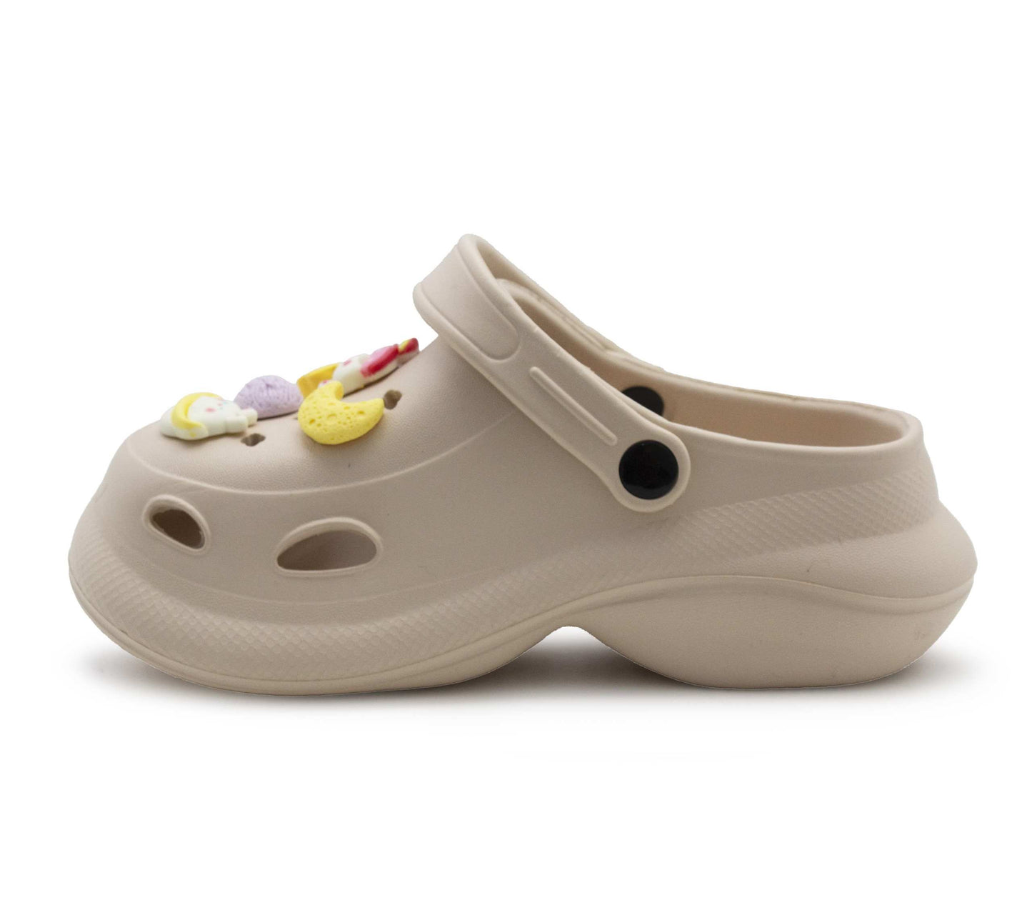 Girls Lightweight Clogs Kids Platform Sole Adjustable Strap Chunky EVA Beach Sandals Water Shoes Leisure Pool Slides