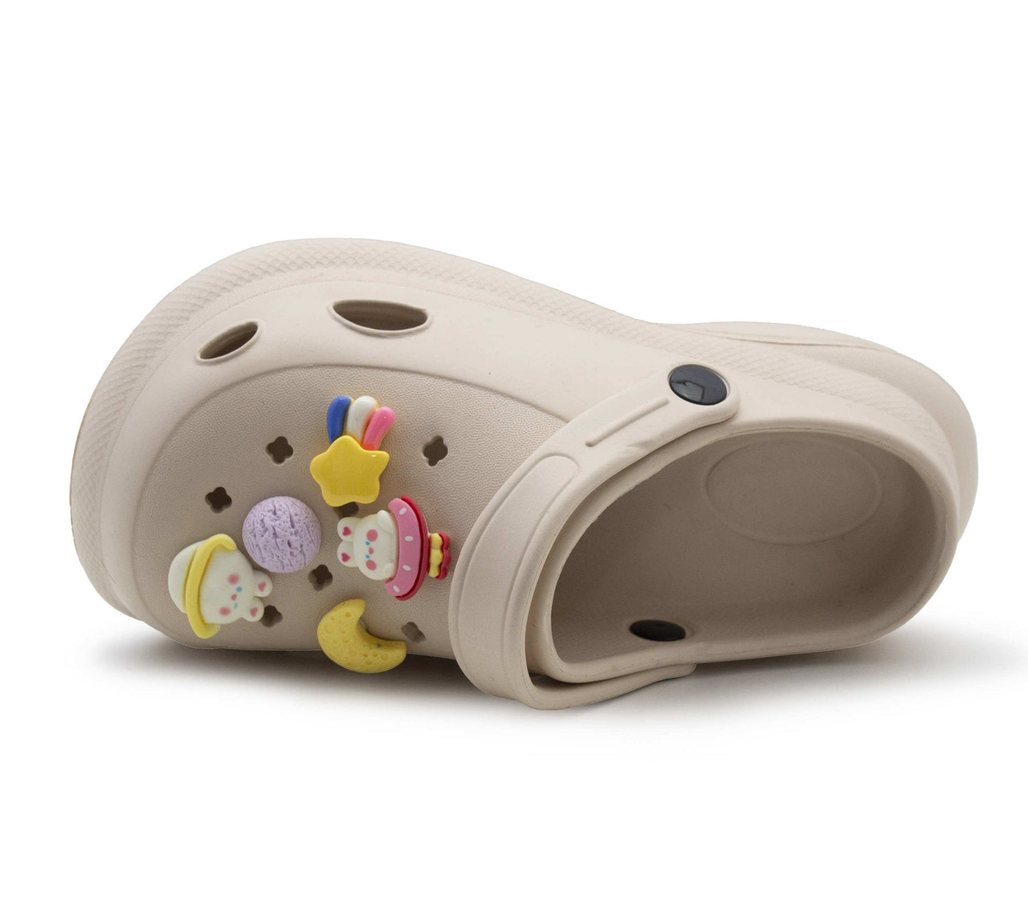 Girls Lightweight Clogs Kids Platform Sole Adjustable Strap Chunky EVA Beach Sandals Water Shoes Leisure Pool Slides
