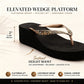 Womens Wedge Flip Flops Ladies Slip On Toe Post Platform Sandals Summer Fashion Wedge Heel Thong Strap Slides