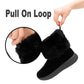 Womens Winter Boots Ladies Warm Slip On Ankle Boot Thermal Faux Suede Fur Lined Booties Black