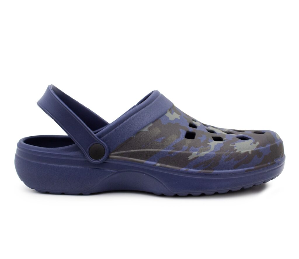 Mens Clogs Lightweight EVA Garden Breathable Slip On Beach Hospital Nurse Kitchen Water Shoes Mules House Shoes Sandals Navy Camo