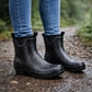 Womens Waterproof Neoprene Wellies Ankle Boots Wellingtons Ladies Slip On Short Chelsea Rain Boots Festival Gardening Boots