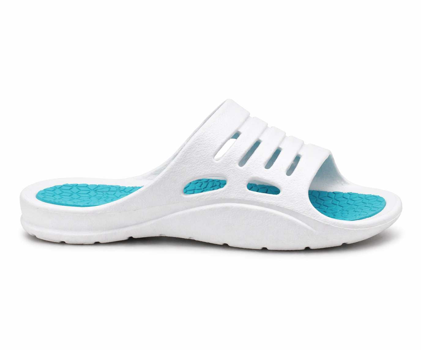 Womens Sliders Lightweight Slip On Pool Slides Ladies Bathroom Shower Spa EVA Slippers Backless Beach Flip Flops Leisure Mule Sandals