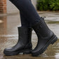 Womens Short Wellies Ladies Mid Calf Waterproof Wellington Boots Garden Walking Outdoor Mud Snow Rain Boots