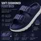 Mens Slide Sandals Lightweight EVA Backless Slip On Adjustable Buckle Straps Pool Sliders Beach Flip Flops Mule Sandals