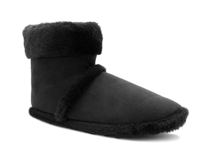 Mens Ankle Slipper Boots Warm Faux Fur Lined Winter Booties Lightweight Cosy Plush Fur Indoor House Shoes