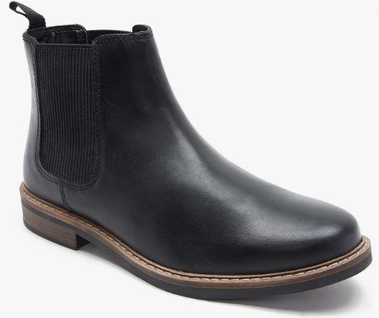 Thomas Crick Men's Leather Formal Chelsea Boots Classic Comfortable Stylish Boots Black