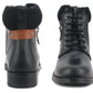 Womens Ladies Genuine Leather Warm Fleece Lined Fashion Walking Combat Ankle Boots