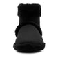 Womens Faux Fur Slipper Boots Warm Lined Ladies Plush Slippers Ankle Booties Lightweight Cosy Winter House Shoes Non-slip Sole Bootees Black